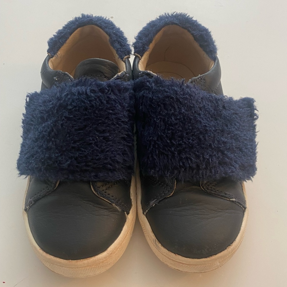 Old Soles Fur Master Navy Girls Shoes - Size 27